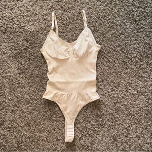 Cream Ribbed Bodysuit